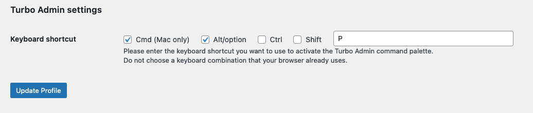 Plugin settings